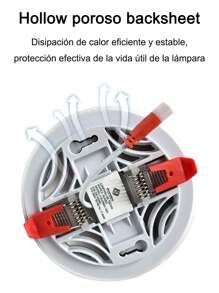 Lámpara de techo LED de montaje empotrado, lámpara de techo lámpara de baño para lámpara de techo blanco 3000K - Blanco Cálido - Ver 11