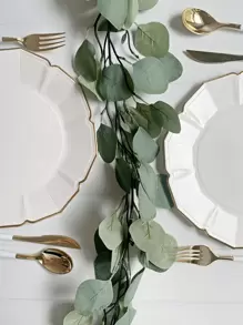 20 Stücke weiße Pappteller für Partys, 25,4 cm elegante Dinner-Teller mit goldenem Rand, Einwegteller für Hochzeiten und Geburtstage