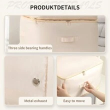 UBRAVOO Large Self Compressing Storage Bags For Bedding Space Saving Vacuum Sealed - Blue - View 6