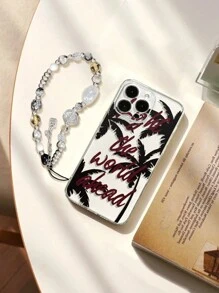 1 Ốp điện thoại chống rơi họa tiết cây cọ đục lỗ dày trong suốt, dày dặn, có vòng tay đính hạt thủ công, tương thích với iPhone 16/16 Pro/16 Plus/16 Pro Max, iPhone 15 Pro Max, iPhone 13, P14, Ốp mềm P13, Chống va đập P12 XS.XR/78P.78GES2, A50 A12 A32 A52 A72 A51 A21S A13 A14 S22 Ultra S23 A33 A53 S20 FE, Redmi 11 Youth 12 Pro 12/12X Note 11 9A 9C Poso 3 NFC Redmi 10 9 Note 9 12C Note 11 Pro Redmi 10C Note 8 Pro - Nhiều màu - Xem 3