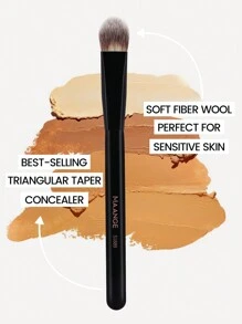MAANGE 1pc Triangle Brush, Protable Smudge Cosmetic Brush Makeup Brush With Foundation Brush Blush Brush Loose Powder Brush Contour Brush Highlighter Brush Makeup Tools Gift For Women & Girl Travel Makeup Brush ﻿ - 黑色 - 查看 4