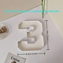 1pc 0-9 Number Design Photo Prop Tray, Not For Direct Food Contact, DIY Cooked Food Number Plate, Decorative Party Cardboard Number Box, Suitable For Elderly Birthday Fruit Cookies Dessert Plate, Cake Display Stand, Graduation Ceremony, 1st Birthday, Family Gathering, Bridal Shower, Atmosphere Decoration, Handmade