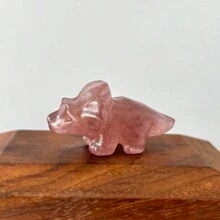 1pc Mini Crystal Triangular Dragon Carved Ornament, Natural Quartz Dragon, Friend Gift, Holiday Gift - Multicolor - View 8