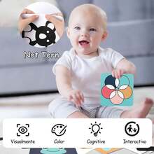 SHIXIONG Tarjetas Flash de Alto Contraste para Niños,96 Tarjetas Flash con 192 Patrón,Tarjetas Didácticas de Estimulación Visual,Tarjetas de Regalo para bebé de Alto Contraste,Regalar a los Niños - Multicolor - Ver 6