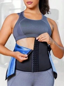 Sweat Waist Trainer For Women Tummy Control,Zipper & 3 Hook-Eyes Pu Coating Shapewear Stomach Wraps Sauna Sweat Suit Fitness Training Workout Belt Sport Corset Gym Accessories