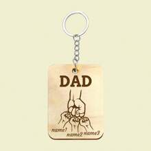 LICVIC Custom Wooden Keychain,Personalized Daddy'S Fist Bump Key Chain,Customized 1-5 Names Keychains,Customizable New Dad Gifts Keychain,Suitable For Keychain Accessories, Backpack Pendants, Keychain Pendants, Room Decorations, Office Pendants,Suitable For Baby Shower Gift,Father'S Day,Birthday Gifts,Anniversary, Family,Dad,Husband,Lover,School Supplies,Back To School,For Office,For School,For Classroom,For Teacher Gifts,For University,For Colleague,For Dorm Rooms,For Teacher,For Boys And Girls,For Teenagers,Junior High School Students,Middle School Students,High School Senior High School Students,College Students,University Students,Freshman,Sophomore,Underclassmen