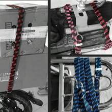 Ganchos elásticos de goma para equipaje de motocicleta, cuerda para bicicletas, lazo para equipaje de coche, correa para portaequipajes, gancho de banda fija, accesorios para coche UROI - Azul - Ver 3