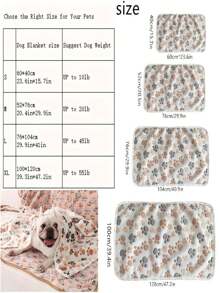 1 bucată pătură pentru câini cu buline albastre, lână corali caldă pentru câini mici până la mijlocii, husă de canapea/pat, uz casnic