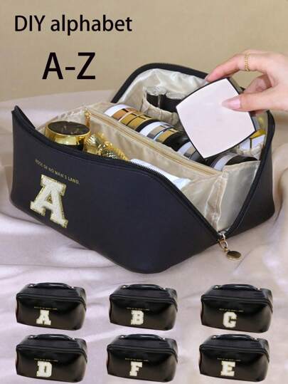 1pc Large Capacity Multifunction PU Makeup Bag, Toiletry Bag, Versatile Storage Organizer For Cosmetics, Brushes, Jewelry, Digital Accessories And More Bag, Room Decor, Bags, Makeup Bag, Vanity, Make Up Bag, Organizer, Storage, Makeup Bags, Toiletry Bag, Desk Organiser, Cosmetic Bag, Makeup Pouch, Make Up Organizer, Makeup Pouch, Vanity, Makeup Bags, Small Makeup Bag, Cosmetic Bag, Christmas Gifts, Pouch, Clutch / Small Handbag, Makeup Organizer, Pouch, Brush Holder, Mini Pouch, Large Capacity Pouch