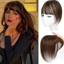 7*11CM Nakładki na włosy dla kobiet Prawdziwe włosy ludzkie, 360° 3D grzywka Spinka do włosów Nakładki na włosy ludzkie dla kobiet z przerzedzającymi się włosami, 10-calowe puszyste nakładki na włosy dla kobiet Nakładka na włosy