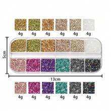 48Grams/Box 12 Colors Crushed Glass Stones Resin Filling Asymmetric Broken Stone For DIY Epoxy Resin Mold Crafts Nail Art Decor