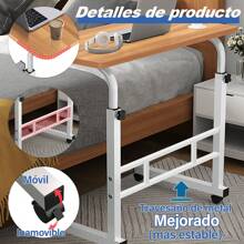 Ajustable Mesas Laterales Escritorio Mesa Auxiliar Mesa Para Jardín Soporte Para Laptop Pupitres Mesa Para Laptop Con Ruedas Y De Altura Ajustable - Granate - Ver 6