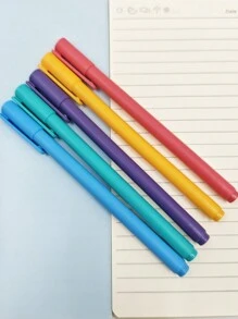 Set de 5 piezas/10 piezas de bolígrafos de colores neutros surtidos, bolígrafos de tinta multiusos minimalistas para estudiantes y oficina, con recambios de diferentes colores en cada caja