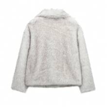 Seelio 秋冬新款厚人造毛领人造毛内衬中长款时尚皮草大衣