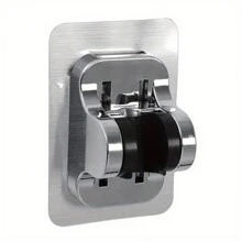 3pcs Easy To Install Adjustable Shower Head Bracket - No Drilling Required, Waterproof ABS Bracket With Hooks, Suitable For Bathroom Accessories Home Bathroom Decor