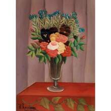 1 件墙壁艺术海报现代植物动物超现实主义艺术家艺术品海报森林热带自然动物帆布画抽象墙壁艺术客厅家居装饰 Cuadero，帆布艺术，高品质，无框 - 彩色 - 查看 46