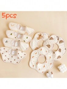 新生儿花瓣形围嘴，360°旋转围嘴，防止吐奶， - 彩色 - 查看 13