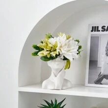 1 件艺术抽象人物花瓶装饰品 - 适用于家庭、酒店、餐厅桌面和入口装饰以及花卉和绿色植物的水培，可用于所有季节、家居装饰、梳妆台、花瓶、中心装饰、桌面装饰 - 新抽象花瓶 - 查看 7