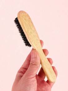 1/2pcs Soft Bristle Hair Brush,Brush For Men And Barbers, Medium And Firm Bristles For Thick Coarse Hair, Bamboo Shaped Pig Bristle Hair Brush, Men Beard Brush, Curl And Straight Hair Comb, Hair Cleaning Brush, Men's Hair Brush For Smoothing, Slick Back, Fades, Beards, Polish, & Lay Down Hair To Create A Sleek Hairstyle For Women & Men