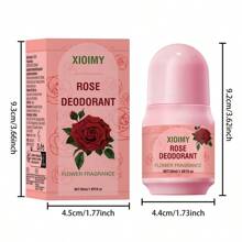 Xioimy 50ml Rose Deodorant Roll-On, 72 Hour Freshness Against Body Odor, Long-Lasting Floral Scent, Moisturizing Care For Skin, Suitable For Dates & Travel