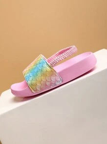 Kids Foam Slippers, Lightweight Anti-Slip Soft Bottom Cute Casual Wear, Slip-On Quick-Drying Strap For Boys & Girls - Mauve Purple - View 8