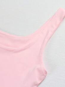 HIGHFINE Women's Square Neck Cropped Tops, Basic Sleeveless, Tight Vests, Casual Vests - Hồng - Xem 3