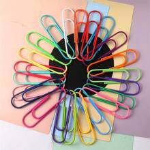 10 piezas de clips de papel gigantes de colores, 30 piezas de clips de papel pequeños, alfileres metálicos creativos de gran tamaño - Multicolor - Ver 4