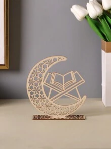 1pc Wooden Moon Prayer Decoration Ornament Birthday Gifts Graduation E-I-D