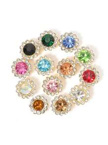 向日葵钻圆花盘钻扣蝴蝶结手工diy发饰材料玻璃爪钻连衣裙配件。水钻向日葵手缝钻花盘蕾丝钻diy发饰材料配件手工串珠双层花钻。