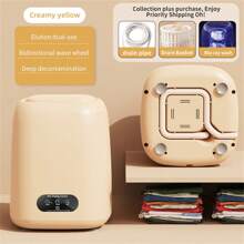 9L Folding Washing Machine,  Mini Washing Machine And Spin DryerWith Timing, 3 Modes Deep Cleaning, Portable Washing Machine Automatic Home, For Mini Special Portable Underwear Socks Washing God, For Short Sleeve, Underwear, Socks, Camping, RV, Travel - Xem 3