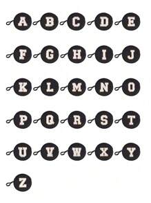 毛绒圆形刺绣字母 A-Z 钥匙扣钱包 女士身份证包 包 钥匙包 口红 化妆包 耳机收纳包 送给家人朋友和同学的节日礼物 女士生日礼物 钱包 迷你钱包 钱包 零钱包 - 黑色 - 查看 2