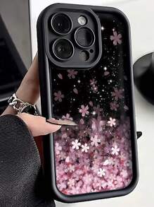 1个极简樱花纹理多层加厚防摔TPU手机壳，兼容苹果17/16 Pro Max/16 Pro/16/16 Plus/11、15 Pro Max、14 Pro Max、三星Galaxy、荣耀、X7B、X8B、S24、S24U、23U、A55、A54、A13、A14