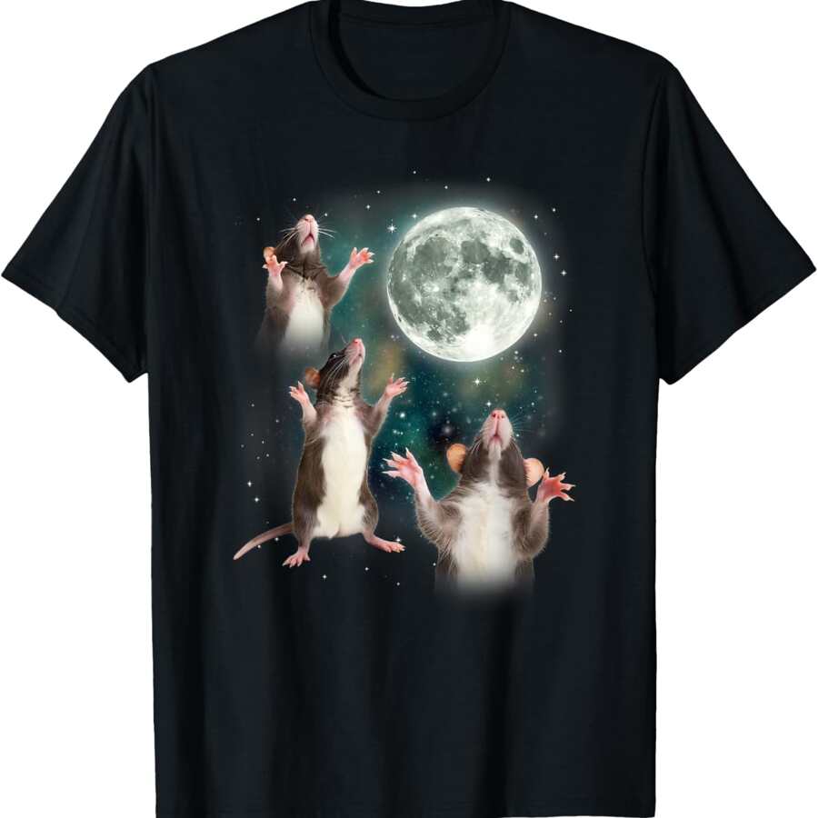 Three Rat Moon 3 Rats With Dead Moon Oddly Specific Cursed T-Shirt ...