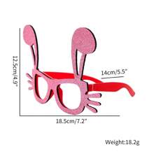 1 件复活节兔子蛋壳形趣味派对装饰眼镜道具