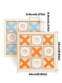 1Pc Board Game Toy Leisure Interactive Game Tic-Tac-Toe Wooden Board - MultiWarna - View 4