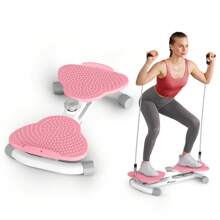 MERACH Waist Twist Machine Exercise, Ab Twist Board With 300 Lbs Weight Capacity, Abs Workout For Slim Waist And Core Ab Exercise, Noiseless Home Gym Equipment For Women Men - Pink - View 2
