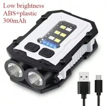 1pc Key Chain Flashlight With Type-C Charging, Outdoor High Brightness, Dual Light Source Strong Light Mini Flashlight