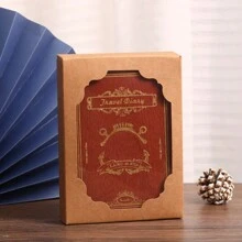 One Copy/Two Copies/Three Copies/Five Copies/Six Copies/Gift Box Version/Retro Soft Leather Hardcover Notebook With 200 Pages. It Features A Hollowed-Out Design On The Cover, A Satin Ribbon Bookmark, An Anchor Decoration, Metal Edges For Fixation, Eye-Protection Paper. It Is Suitable For Office Business, Campus Life, Daily Use And As A Holiday Gift. It's A High-Quality Notebook For Office Meetings, A Diary, A Bullet Journal And A Record Book.