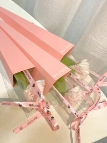10 piezas, caja de embalaje para ramo de flores, caja individual para clavel, embalaje de flores, caja para rosa, caja de regalo, decoración de flores para el Día de San Valentín, decoración de boda, fiesta de boda, suministros de boda, regalos de boda (sin flores, el color de la cinta de la fuente es aleatorio)