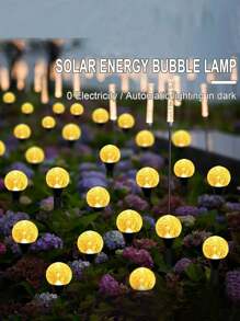 1 个太阳能亚克力泡泡球地桩灯，LED 户外防水 1 比 15/1 比 20 装饰氛围草坪灯，适用于别墅、花园、庭院、道路和车道两侧装饰。 - 彩色 - 查看 8