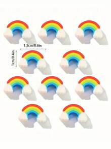 200pcs/15pcs Rainbow Bridge Eraser Students Learn Eraser Cartoon Mini Rainbow Eraser Thanksgiving Gift Holiday Gift Creative Cartoon Eraser Mini Eraser Student Prize Stationery Wipe Clean Without Leaving Marks Back To School - Multicolor - View 19