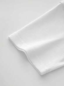 Payeah Tyrannosaurus Holding Heart Graphic Prints Round Neck Short Sleeve Ladies T-Shirt (220g Heavy Cotton 1pcs) - White - View 7