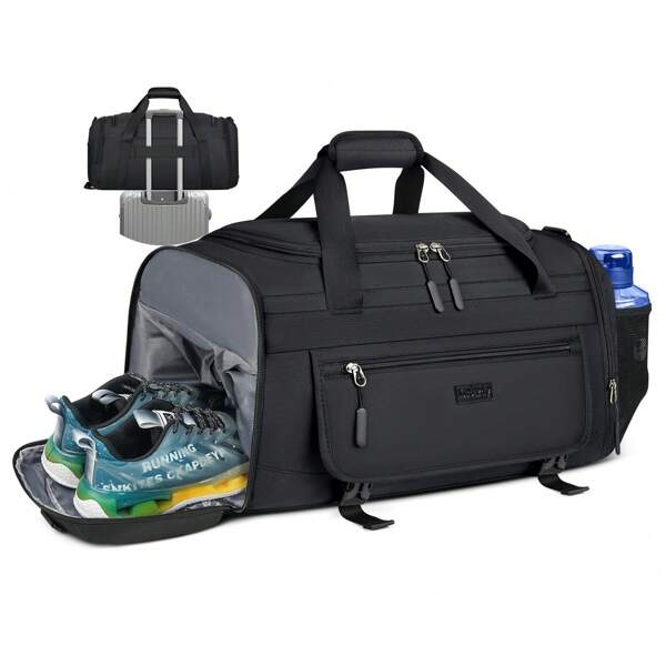 Sac de Sport Homme Femme 40L Grande Sac de Sport vec Compartiment à Chaussures et Poche Humide Imperméable Sac Fitness Gym Sacs de Voyage Weekend