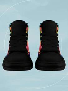 1 Paar maßgefertigte High-Top Sportschuhe, personalisierte Bild-Sneakers, maßgefertigte Sneakers mit dicker Sohle, personalisierte High-Top Stoffschuhe, Foto-Sneakers, maßgeschneiderte Sneakers für Frauen und Männer, Geschenke für Trauzeugen, Jahrestage, Valentinstag, Geburtstage, Hochzeiten, Geschenke für beste Freunde, ideal für Mutter/Vater/sie/ihn/Freundin/Freund/Ehefrau/Ehemann/Freund.