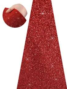1Pc 75*300/75*500cm Red Sequin Aisle Runner Carpet,Wedding Birthday Ceremony Accessories Carpet Rug,For Event Party Wedding Commercial Decoration,Indoor And Outdoor Decor,Wedding Party Supplies,Home Decor