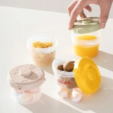 4pcs PP Baby Supplementary Food Storage Box, Milk Powder Box, Sealed Supplementary Food Box,Support Dishwasher,Microwave