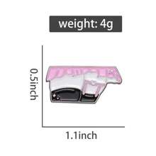 Insignia de dibujos animados linda, imagen soñadora en rosa, diseño sencillo, ¡fácil de tener un buen estado de ánimo! - Multicolor - Ver 5