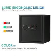 RPNB Deluxe Safe And Lock Box Money Box Digital Keypad Safe Box Perfect For Home Office Hotel Business Jewelry Cash Use Storage 34L Alloy Steel Black - 34L - View 5