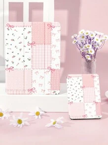 1pc Floral, Bowknot, Polka Dot Patchwork Pattern Tablet Protective Case/Cover Compatible With Kindle Paperwhite 5/Kindle Oasis/IPad 10.2 Inch/IPad Pro 11 2021/2020/10th Gen/Mini4/5/6, Galaxy Tab A8 10.5 Inch 2022, Matepad 10.4/Tab, With Pencil Slot, Anti-Drop, Tablet Stand