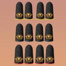 12 piezas de Dedales para dedos, Protector de pulgar para gamers, Guantes transpirables y sin costuras para pantalla táctil, para evitar el sudor en los juegos del teléfono - Multicolor - Ver 2